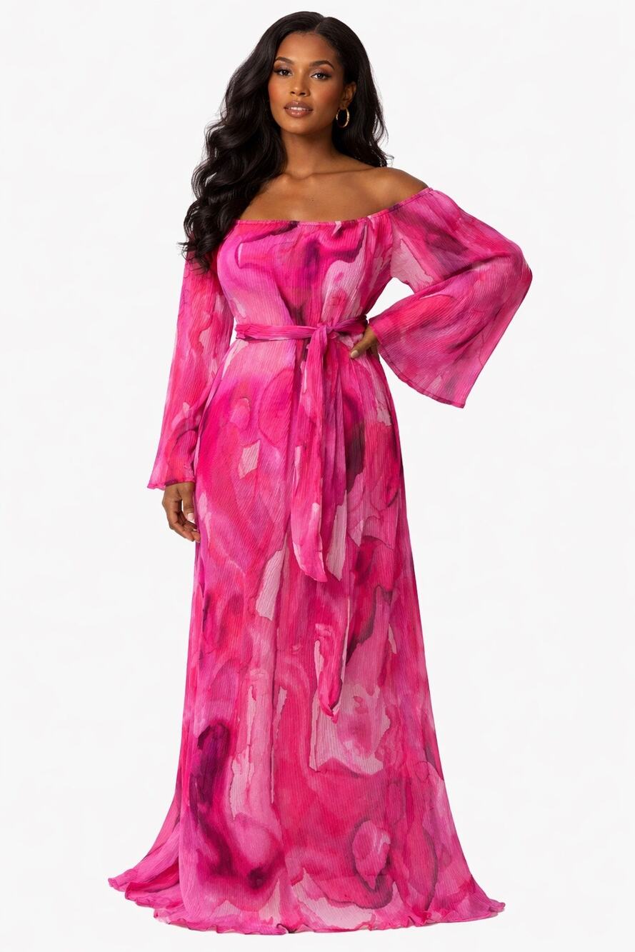 Villa Fresca Malia Pleated Coverup Dress, Pink,  Small/Medium